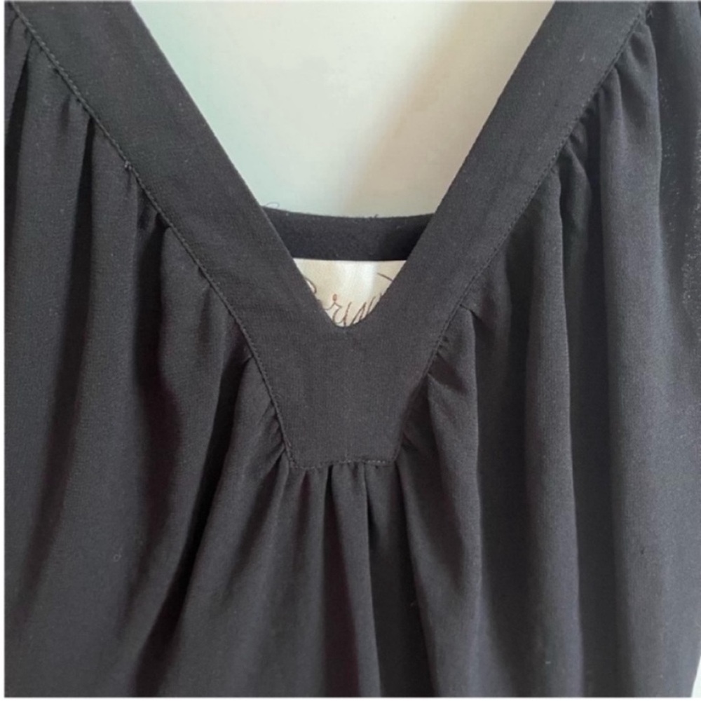 Rory Beca Jecka Gown black maxi semi sheer v neck - Picture 3 of 6